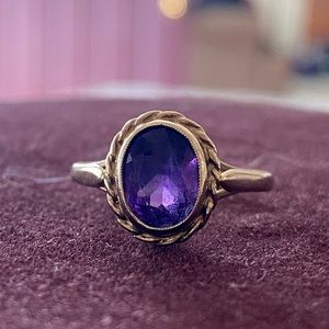 Antique amethyst ring